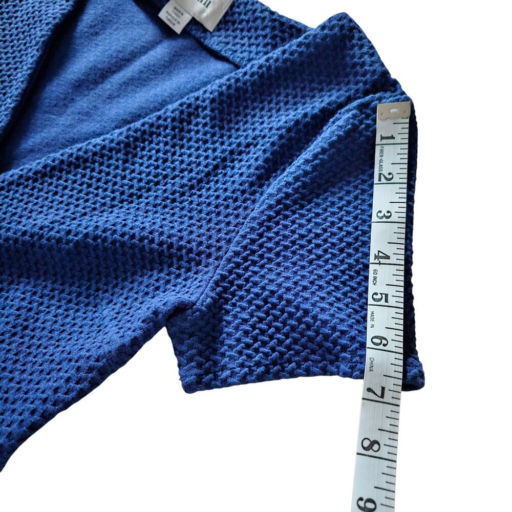 NWOT Ganni Anthropologie Peplum Blue Short Sleeve Blouse V-Neck Top Buttons XS - Picture 14 of 14